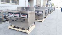 Freidora Comercial de Gran Capacidad Eléctrica/a Gas de Uno/Dos/Tres Tanques con Panel de Control por Computadora y Bomba de Aceite