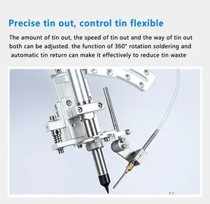 Machine à souder automatique avec double tête de soudure PCB robots à souder automatique batterie de téléphone portable machine de soudage par points