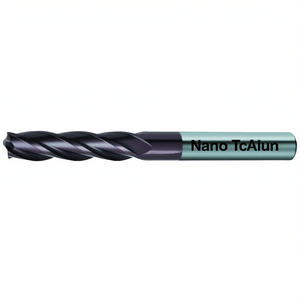 Fresa de carburo estándar Ttake Ta1410, helicoidal de 30 grados, 4 filos, serie extra larga, recubierta con Nano TiAln - Product Image 2