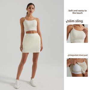 JAC22 C75029 Hermoso Chaleco Deportivo para Mujer, Sexy, de Una Pieza, con Relleno en el Pecho, Transpirable, con <span class=keywords><strong>Tirantes</strong></span> Ajustables, Ropa Interior para Yoga - Product Image 3