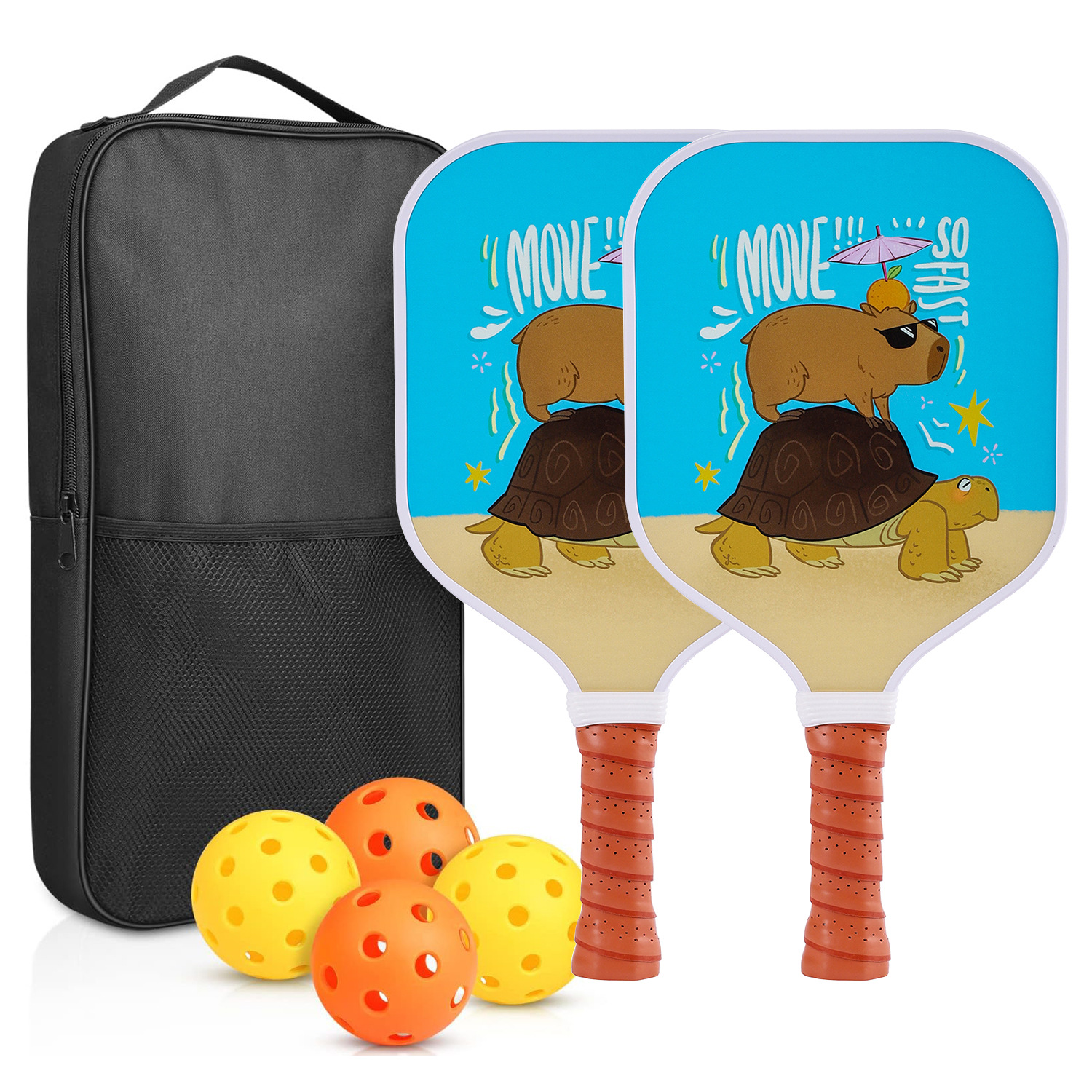 2 raquettes, 4 balles, 1 paquet [Kids' RT-011]