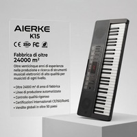 Órgano Eléctrico AIERKE de 54 Teclas, Teclado Electrónico para Principiantes, Niños y Adultos, con Pantalla LED Digital, Profesional, Portátil, para el Hogar