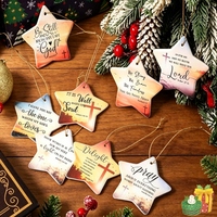Médaille étoilée scintillante en céramique pour sublimation photo, premier Noël de bébé, célébration céleste du nouveau-né, ornements de Noël