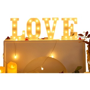 Lampada a Lettere in Plastica Non Dimmerabile, Bestseller, Durevole, per Decorazioni di Compleanno, Festival Qixi, San Valentino, Feste a Sorpresa - Product Image 5