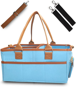 Lkuyue — sac à couches en feutre, fourre-tout, personnalisé, avec poignée en cuir, caddie, meilleure vente - Product Image 2