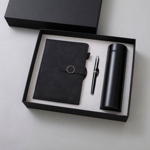 Set de Regalo Promocional de Lujo al por Mayor: Cuaderno de Cuero PU Azul, Bolígrafo, Termo y Botella de Agua Personalizados - Product Image 5