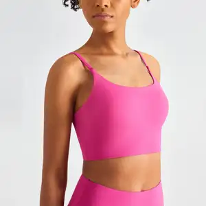 महिलाओं के लिए नग्न स्पोर्ट्स ब्रा ग्रीष्मकालीन फिटनेस शीर्ष बाहरी पहनने वाली ब्रा कैमसोल सुंदर पीठ योग