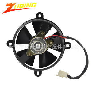 Zuqing Motorcycle Cooling Fan 12V <b>5</b>-Blade For Off-Road Motorcycles <b>Iron</b> Fan With Connector - Product Image 2