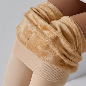 Winter <strong>Fleece</strong> <strong>Lined</strong> Thickened <strong>Leggings</strong> Women Tummy Control High Waisted Outdoor Workout Winter Warm Elastic Soft Yoga Pants - Product Image 6