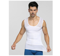Gilet pour homme, chemise de poitrine, Corset de Posture pour homme, entraîneur d'abdomen, crochet de réduction du ventre, Slim Body Shaper Back Cross Tops