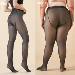 Vente en gros Legging <span class=keywords><strong>super</strong></span> élastique <span class=keywords><strong>sexy</strong></span> transparent pour femmes, collants épais et chauds pour l'hiver de grande taille - Product Image 2