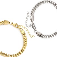 CY Factory Vente en gros Colliers et bracelets électroplaqués inaltérables, fermoirs mousquetons Hip-Hop, accessoires pour hommes en acier inoxydable