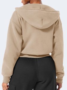 Sudaderas con Capucha Estampadas de Felpa para Mujer, Sudaderas con Cuello Redondo, Ropa de Otoño e Invierno de Longitud Regular con Bolsillos - Product Image 2
