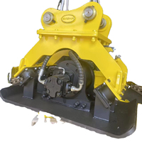 BOCHUANG Accessoires pour engins de construction : Plaque vibrante compacteuse hydraulique pour excavatrice, avec pompe et moteur, 1-30t, Garantie 1 an