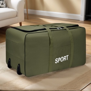 Bolsa de Viaje con Ruedas Extra Grande, Tela Oxford, con Correas de Transporte, Organizador de Equipaje para Estudiantes, Compartimento para Mantas - Product Image 1