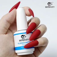 Gel UV Marque Blanche Non Toxique, Top Coat Mat de Designer Français pour Usage en Salon de Manucure DIY, 15ml, Écologique, Longue Durée, Bouteille CPNP