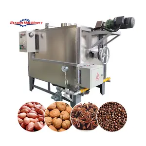 Machine à rôtir d'arachide de torréfacteur de noix de pois chiche de tambour d'acier inoxydable de prix bas