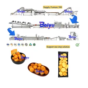 Baiyu Slices 5/7mm Procesamiento de patatas Planta de producción Patatas fritas Máquina de corte y embalaje