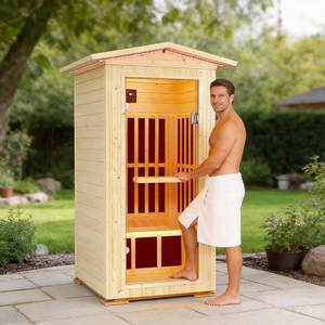 Sauna extérieur en bois massif de pruche, à vapeur sèche, 1,5 kW, pour vente directe usine ODM/OEM - Product Image 1