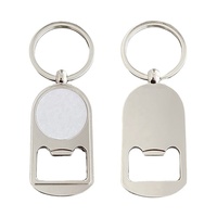 Cadeau d'affaires personnalisé porte-clés en vrac logo personnalisé souvenir sublimation par transfert de chaleur bricolage blanc métal décapsuleur porte-clés