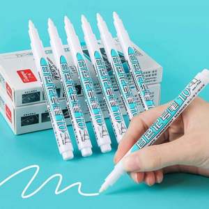 ปากกาเมจิกสีขาวชนิดน้ำมัน ขนาด 0.7/1.0/2.5 มม. 1 ด้าม กันน้ำ สำหรับเขียนล้อรถ วาดกราฟฟิตี ปากกาเจลแบบสองหัว เป็นมิตรต่อสิ่งแวดล้อม - Product Image 4