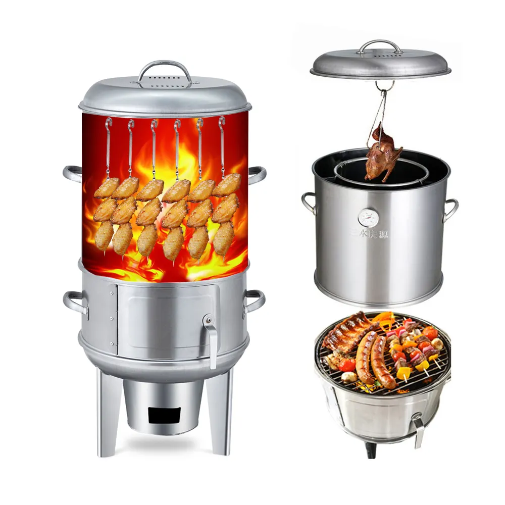 Multi Functie Rvs Outdoor Roker Barbecue Bbq Grill Machine Voor Thuisgebruik