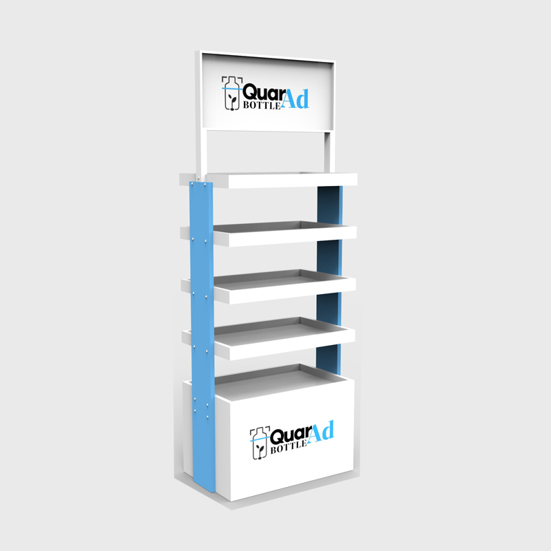 Apache Custom 5-layers Wood Mineral Water Display Rack for Supermarket — view 1