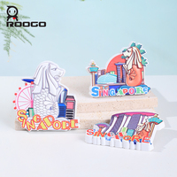 Imán de Resina 3D con Forma de Merlion de Singapur, Recuerdo Turístico, Imán de Refrigerador Bonito y Duradero para Recuerdos de Viaje