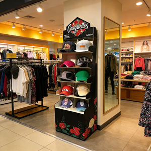 Espositore da Terra in Cartone Ondulato Personalizzato per Accessori Moda, Cappelli, per Negozi di <span class=keywords><strong>Abbigliamento</strong></span> e Supermercati - Product Image 1