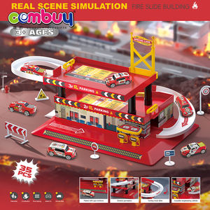 Modèle de voiture en métal moulé sous pression 1:64, simulation de piste ferroviaire, jouet de piste, parkings portables - Product Image 5