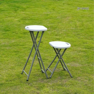 <span class=keywords><strong>Banc</strong></span> pliable <span class=keywords><strong>blanc</strong></span> avec cadre en métal, 1 <span class=keywords><strong>banc</strong></span> populaire américain et américain, facile à transporter, <span class=keywords><strong>petit</strong></span> tabouret rond et pliant - Product Image 5