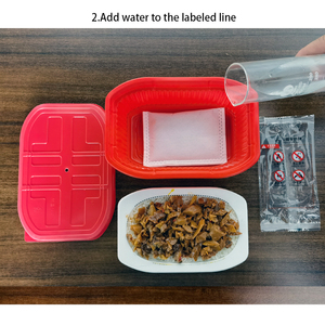 Boîte à lunch auto-chauffante en PP <span class=keywords><strong>de</strong></span> qualité alimentaire Boîtes et bacs <span class=keywords><strong>de</strong></span> rangement Conteneur alimentaire Jetable Gaufrage Emballage alimentaire 0.5mm WZ - Product Image 5