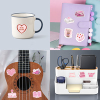 Lot de 60 autocollants esthétiques roses sur le thème du livre, autocollants en vinyle pour les amoureux des livres, pour ordinateur portable, bouteille d'eau, journal et décoration de scrapbooking