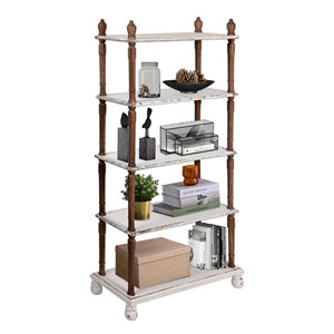 Scaffale d'angolo in legno fatto a mano in legno <span class=keywords><strong>con</strong></span> struttura in legno rustico, scaffale organizzatore - Product Image 6