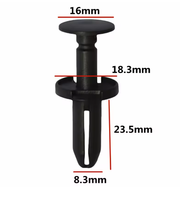 Clips de fixation en plastique noir à pression pour voiture, attaches universelles pour garnitures de carrosserie, rivets pour pare-chocs, ailes et panneaux intérieurs