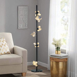 Postmodern <b>LED</b> Floor Lamp Luxury Living Room Sofa Side <b>Table</b> High-End Creative Bedroom <b>Bedside</b> Glass Modern Home Standing Lamp - Product Image 4