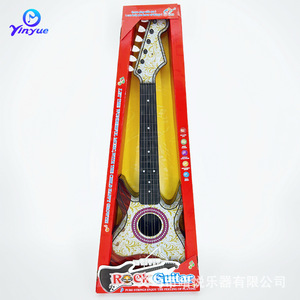 Yinyue Guitarra de juguete para niños, instrumento musical de 67 cm para niños, regalo unisex estilo rock - Product Image 4