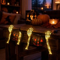Lumière Nocturne LED Horreur Crâne Squelette Effrayant pour Halloween, Étanche IP65, Idéale pour Décoration Extérieure de Fêtes de Noël