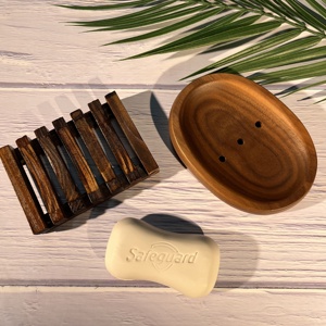 Portasapone in <span class=keywords><strong>Legno</strong></span> <span class=keywords><strong>di</strong></span> Teak Naturale Antiscivolo per Bagno, Porta Sapone in <span class=keywords><strong>Legno</strong></span> per Doccia, Vassoio Porta Sapone, Supporto per Stoccaggio - Product Image 5