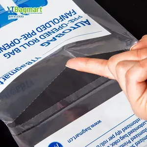 定制低密度聚乙烯高密度聚乙烯塑料开口预开卷自动穿孔包装袋