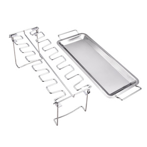 Stainless Steel Chicken Leg Grill Rack Folding Portable BBQ Baking Tray Multi Functional Cooking Accessory - Product Image 3