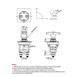 New Heavy Duty Pin ngắt kết nối chuyển đổi 1500 amp 12V-48V cho xe ô tô/xe tải/Marine/thuyền/ATV - Product Image 4
