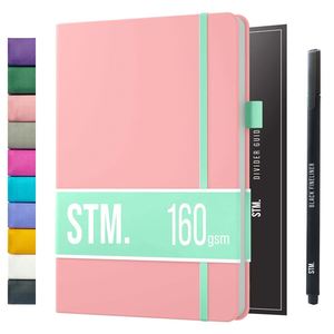 Carnet à spirales pointillé B5 par STM, papier épais anti-transparence 160 g/m², 150 pages, ouverture à plat, couverture en cuir végétalien, idéal pour un cadeau - Product Image 1