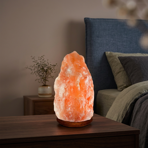 Lámpara de Sal del Himalaya de Cristal Natural 100% con Diseño de Hadas, Estilo Tallado, Color Rosa, Interruptor Regulador de Intensidad, Impermeable, OEM Disponible - Product Image 1
