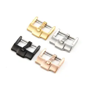 18mm High Quality Brushed 304L Stainless Steel Pin Watch Buckle Clasp Solid Tang Buckle for Submarine for AP Rubber Watch Strap
