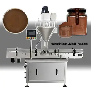 Auger Filler Dry Cosmetic Spices Coffee Powder Automatic Can Bottle Filling Machine