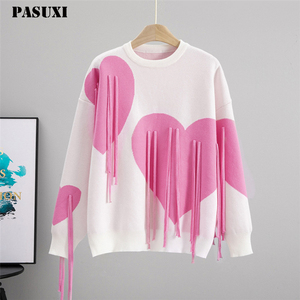 Pullover Invernale Lavorato a Maglia PASUXI Maglietta a Maniche Lunghe da <span class=keywords><strong>Donna</strong></span> Top Girocollo Maglioni <span class=keywords><strong>Basic</strong></span> Abbigliamento Femminile - Product Image 1