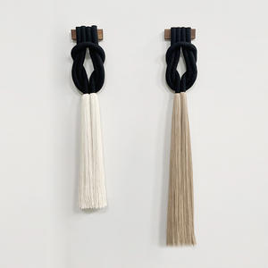 Gisenu Grande sculpture murale <span class=keywords><strong>en</strong></span> <span class=keywords><strong>macramé</strong></span> <span class=keywords><strong>en</strong></span> corde de coton, style Art Déco, faite à la main, objet d'art durable et unique <span class=keywords><strong>pour</strong></span> la décoration intérieure - Product Image 6