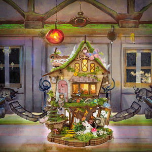 Petite maison en verre à construire soi-même Rainbow Joy, modèle de puzzle 3D, cadeau fait main, décoration, jouet exquis pour soulager le stress - Product Image 2