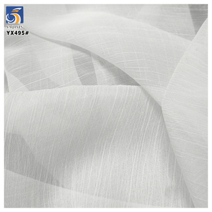 YX495 Foulard de tête arabe en tissu chiffon de soie froissé 42 g/m² en polyester blanc, type crêpe de soie froissé français - Product Image 4
